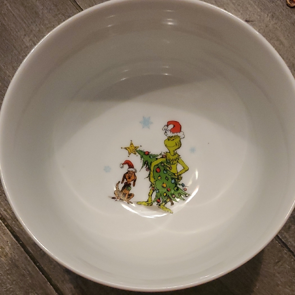 Grinch Christmas Cereal/Soup Bowl Set Of 2